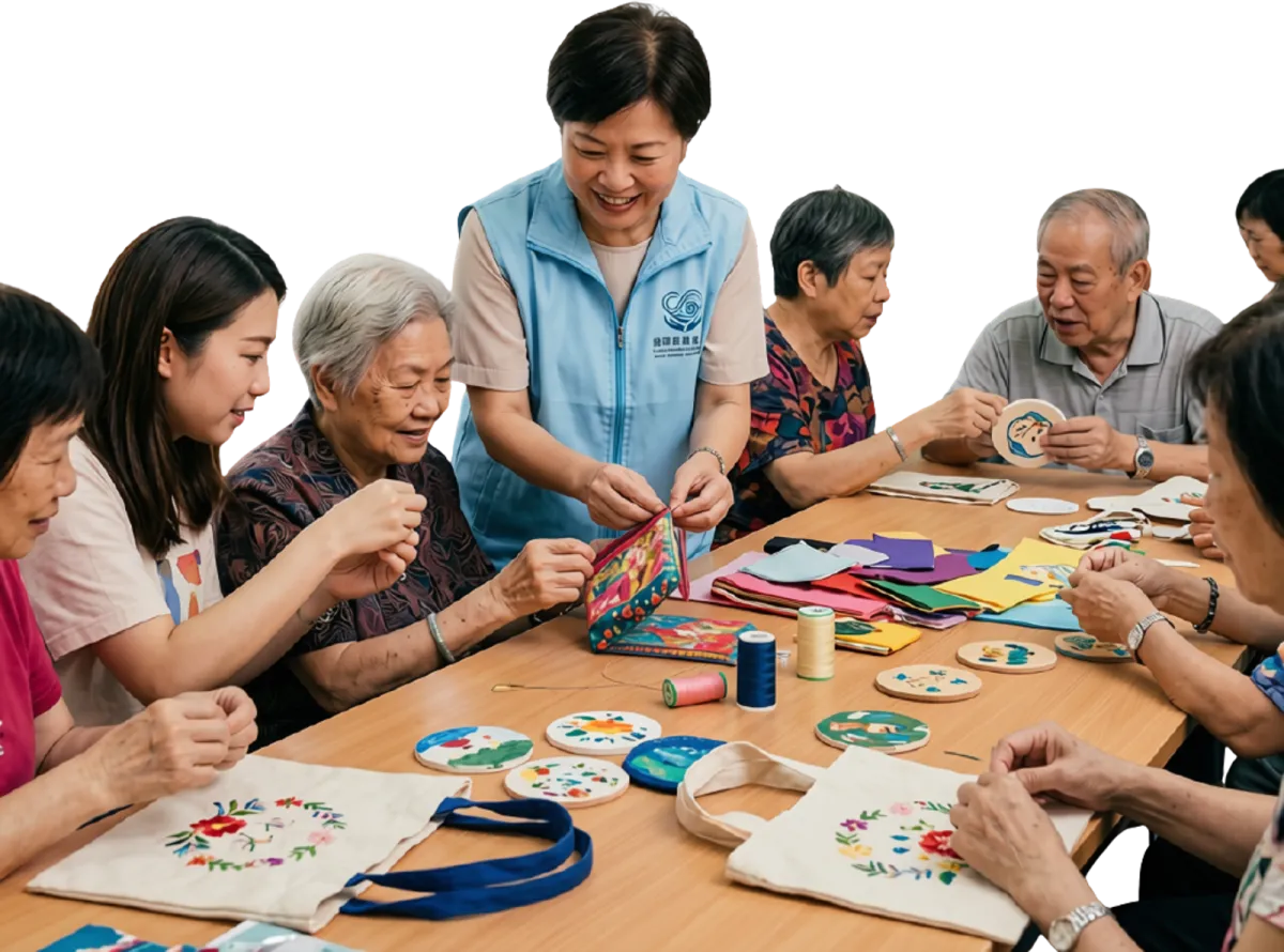 DIY興趣班活動，參加者專注投入手作創作
